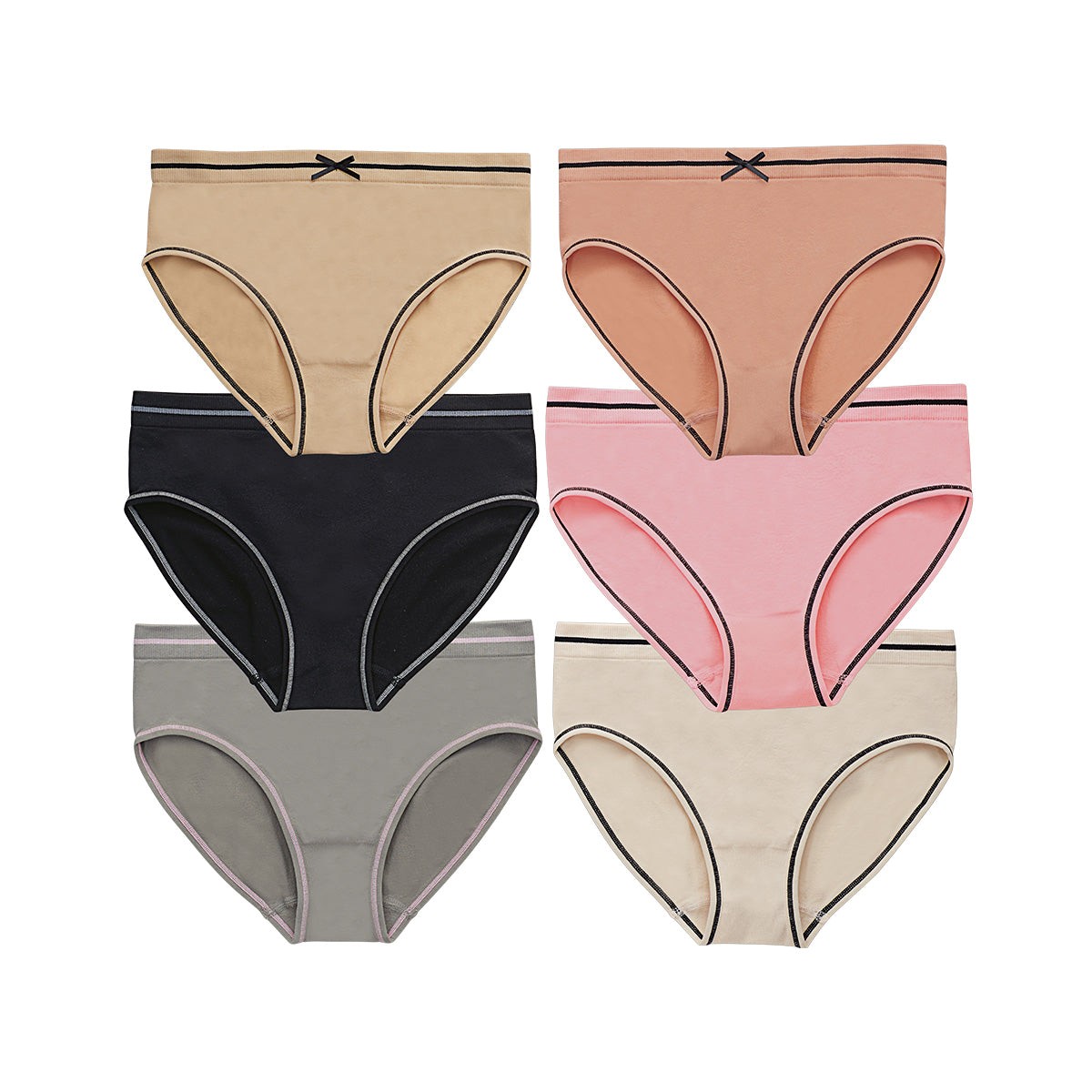 Stay cool and comfy all week long with the AVON Fashions Missy Livia 7-in-1 AiryTech Hipster Panty Pack. Made with breathable AiryTech fabric, these hipster panties provide superior airflow to keep you feeling fresh all day. With a mid-rise fit and smooth, lightweight feel, each piece is crafted for everyday wear—whether you're at home, at work, or on the go.